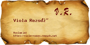 Viola Rezső névjegykártya